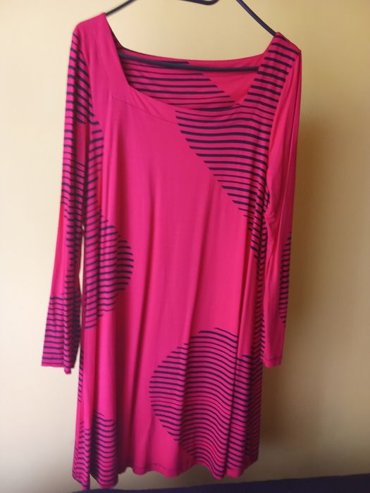 Tunika długa,czerwono- czarna