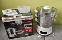 Parowar Tefal VC502D 3 Pojemniki 900W Podgrzewanie Timer Biały