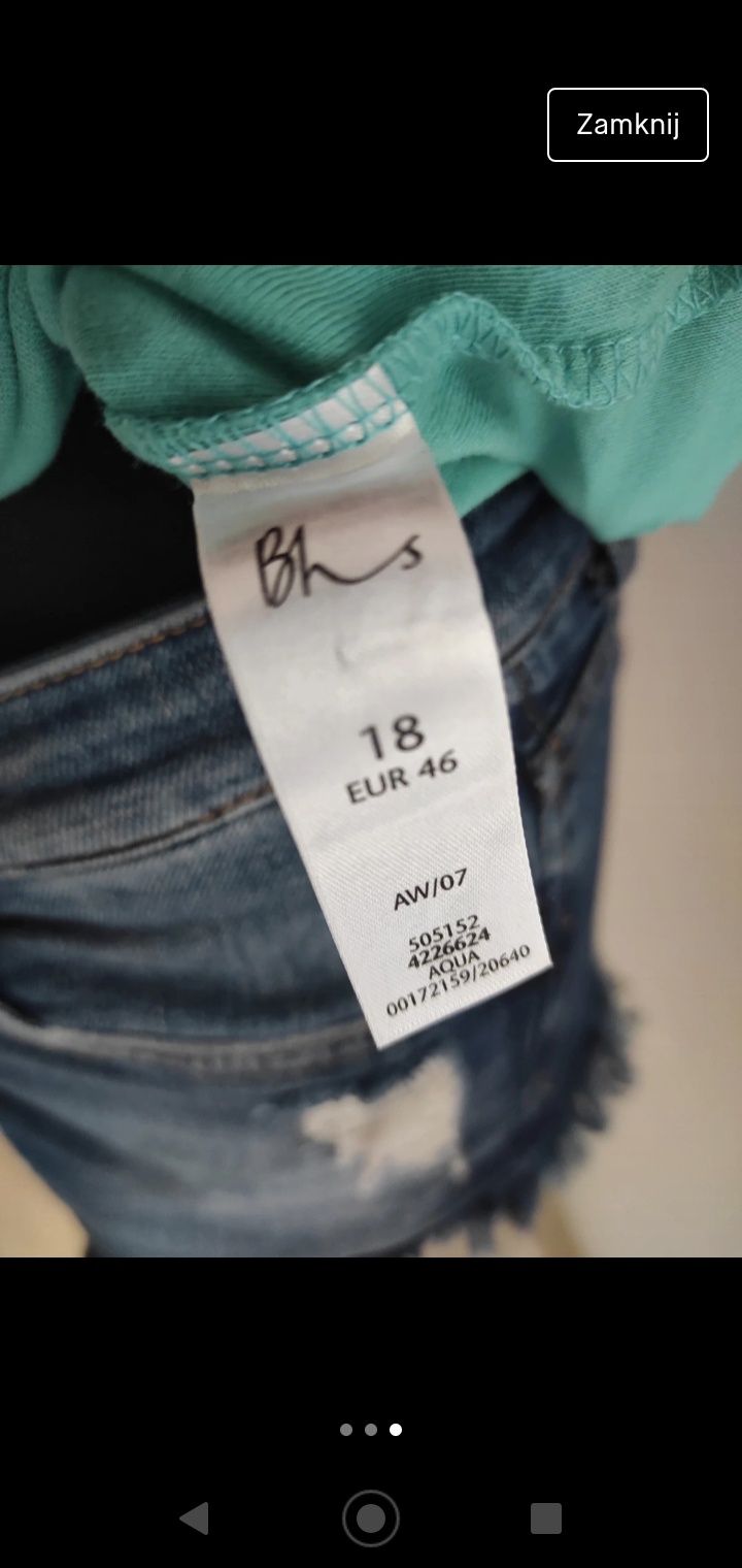 Bluzka t-shirt top bez rękawów Bhs plus size