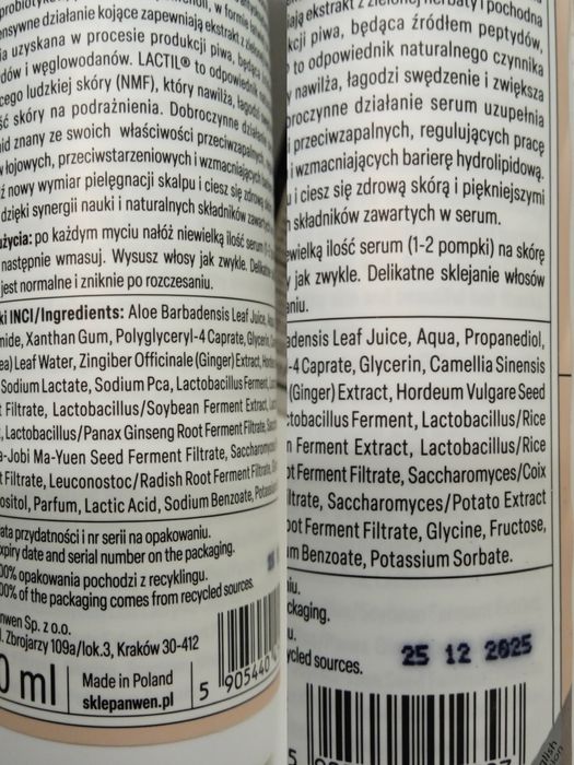 Delikatny peeling do skóry głowy Anwen plus serum rewitalizujace mikro
