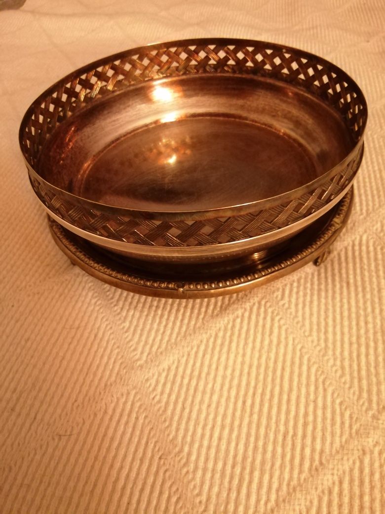 Artigo antigo em topázio silverplated