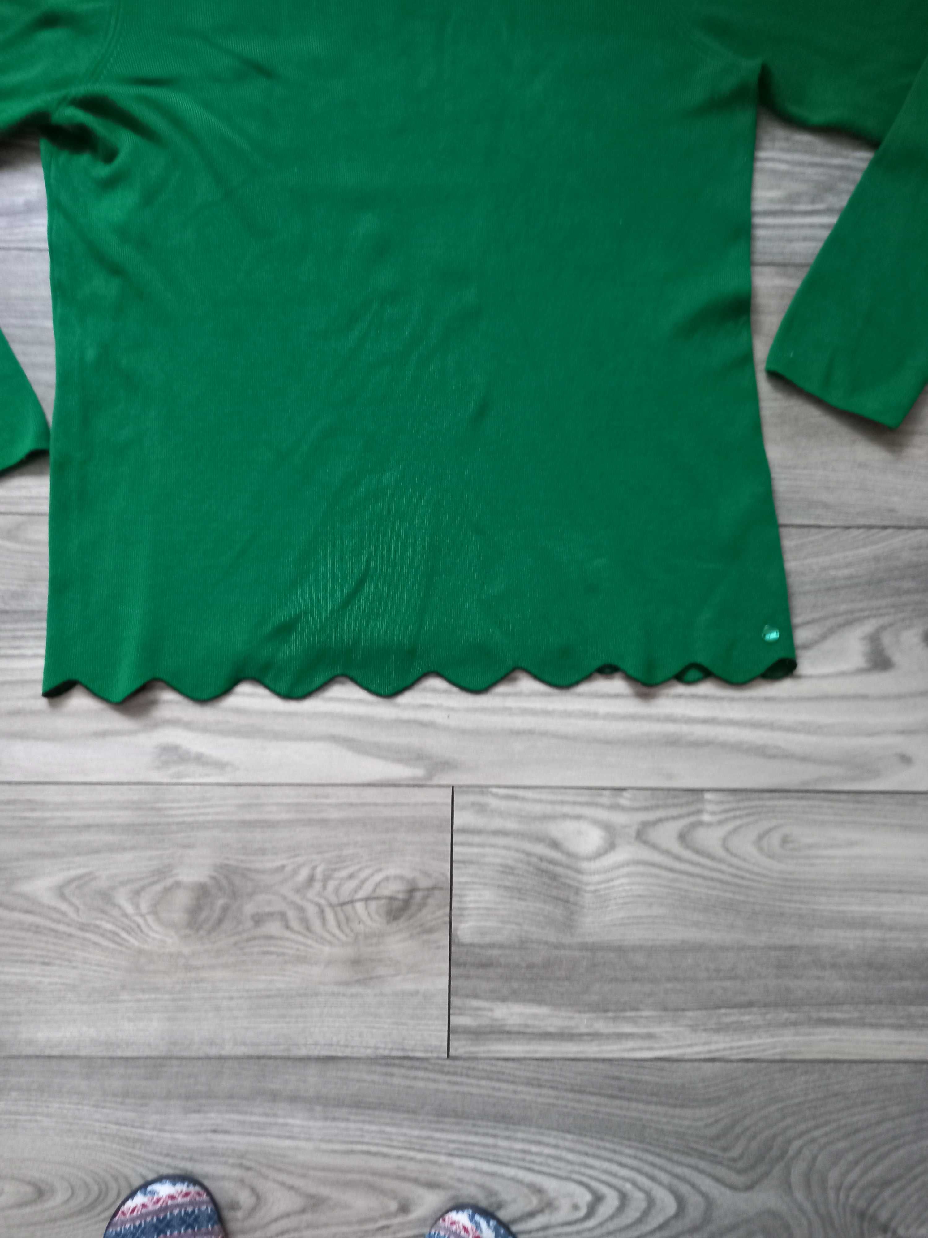 TOM TAILOR 42/44 XL lekki zielony sweterek jak nowy ! Logo