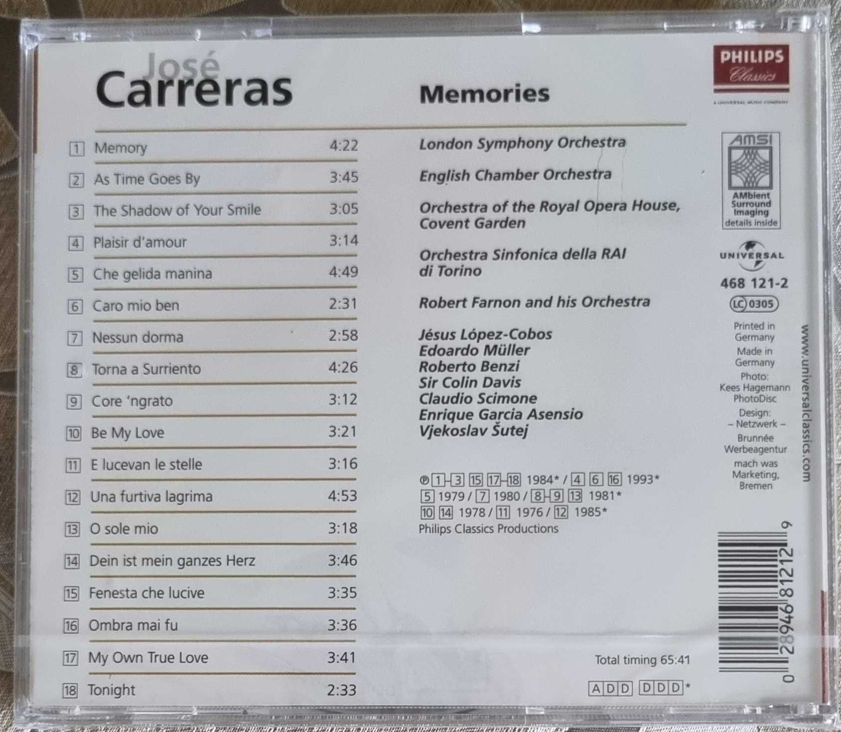 CD Jose CARRERAS Memories