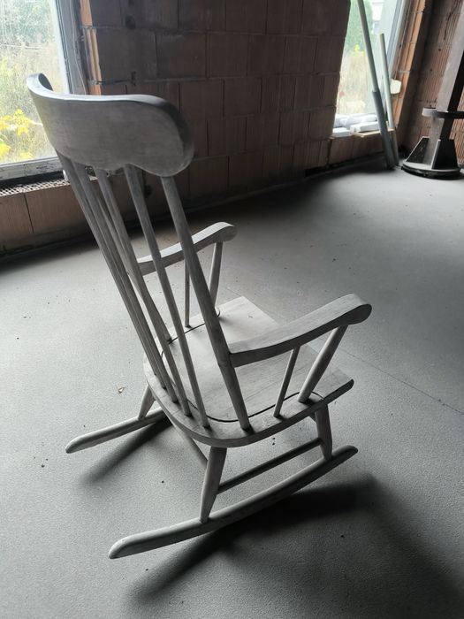 Krzesło, fotel bujany PRL