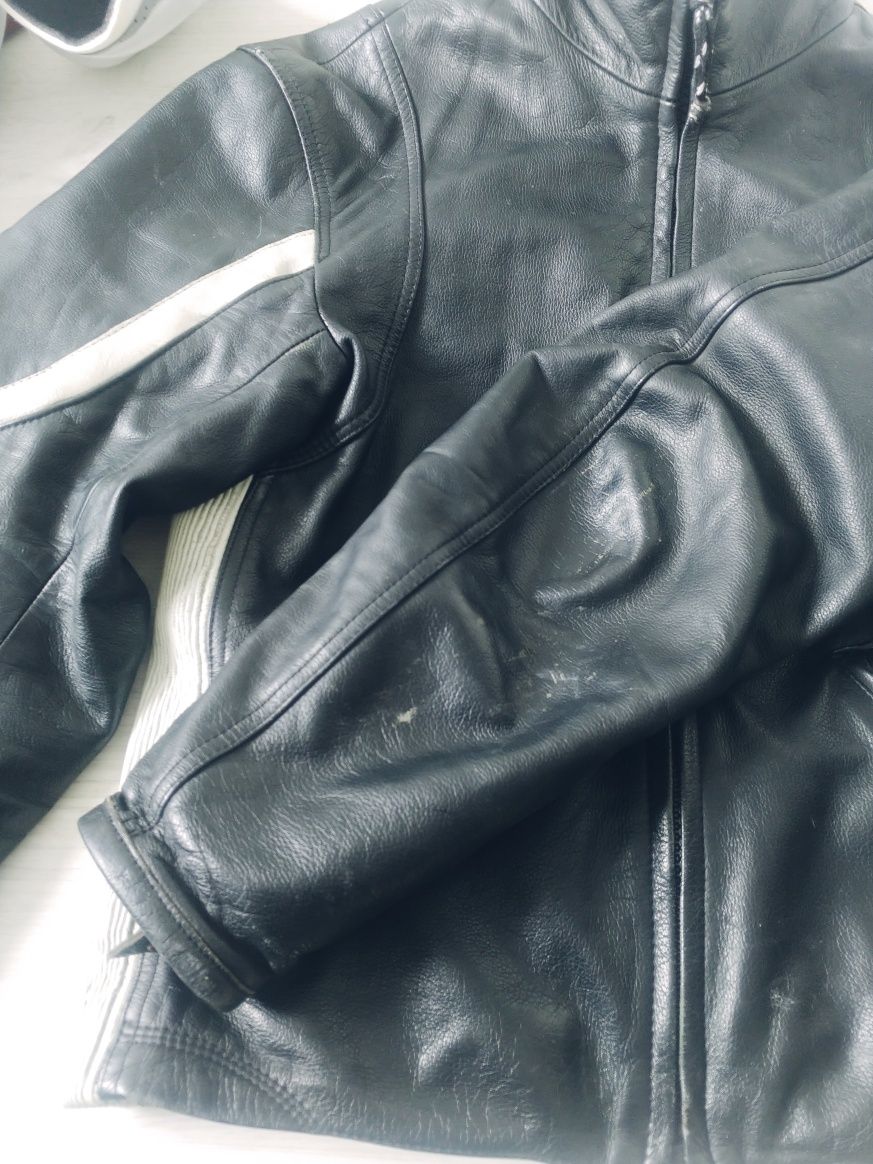 Шкіряна мотокуртка Dainese з захистом чоловіча жіноча унісекс