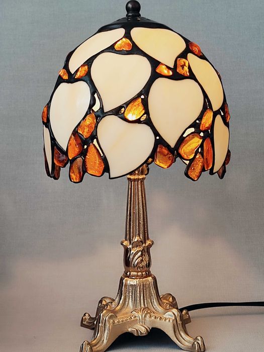 Lampa  bursztyn szkło