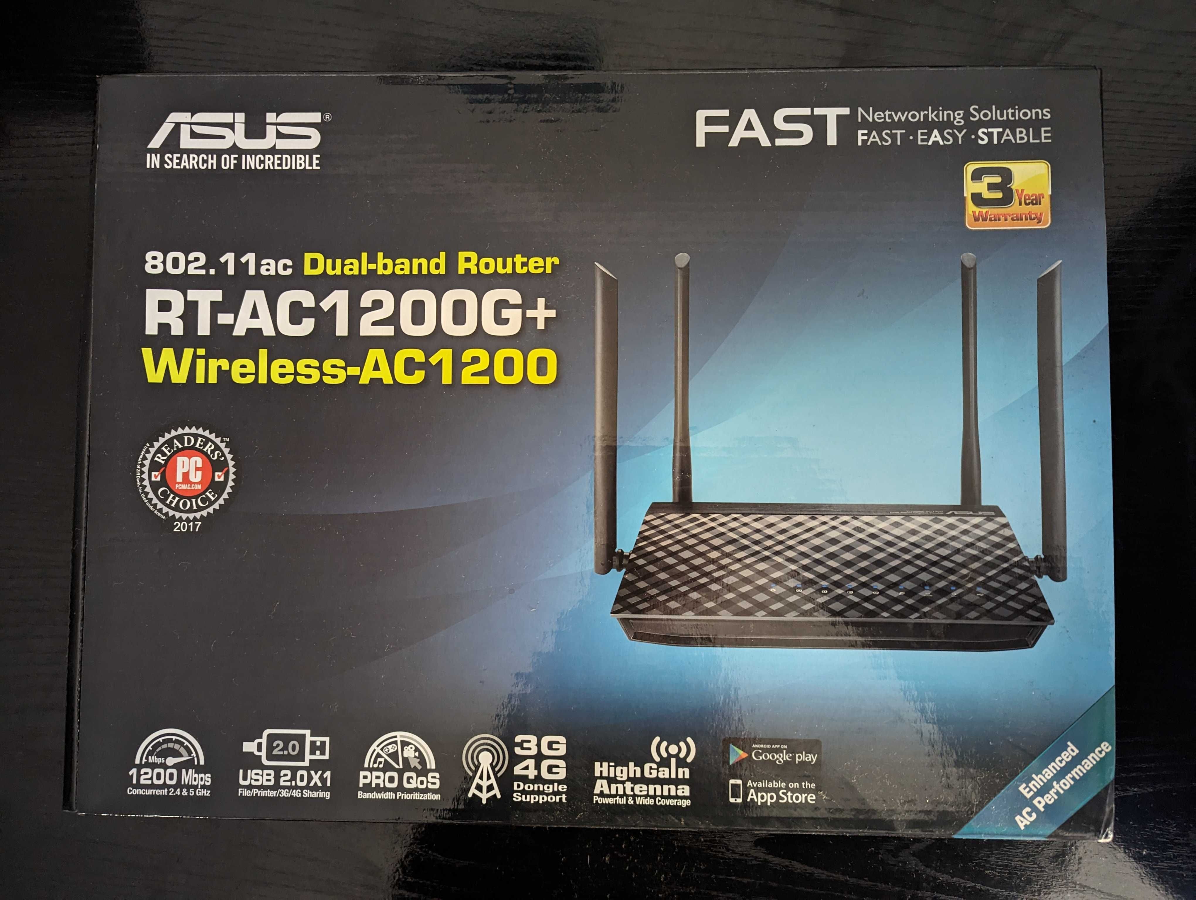 Router Asus RT-AC1200G+    (na caixa)