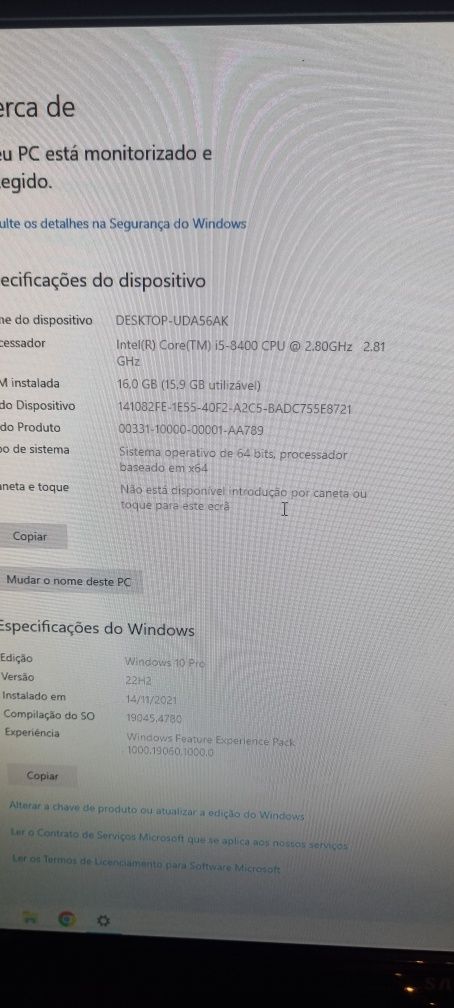 PC fixo Intel Core I5 16GB RAM SSD