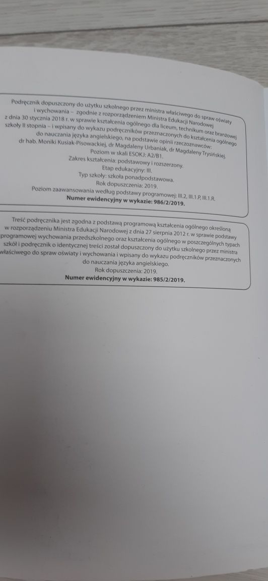 Podręcznik VISION 2, Student' book A2/B1
