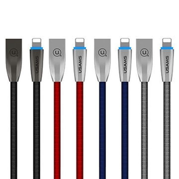 Kabel Lightning USAMS U-Light 1,2M - Niebieski - Szybkie Ładowanie