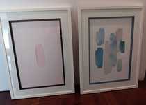 2 quadros com uma moldura excelente