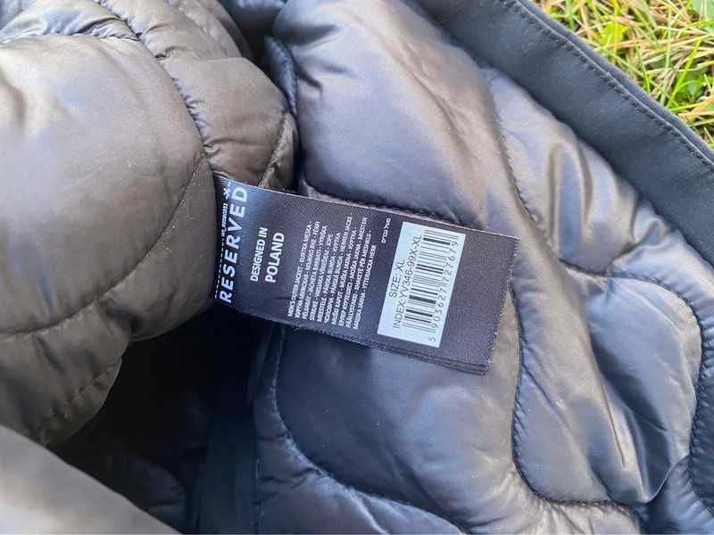 Kurtka męska zimowa długa ciepła Reserved jak nowa czarny L XL
