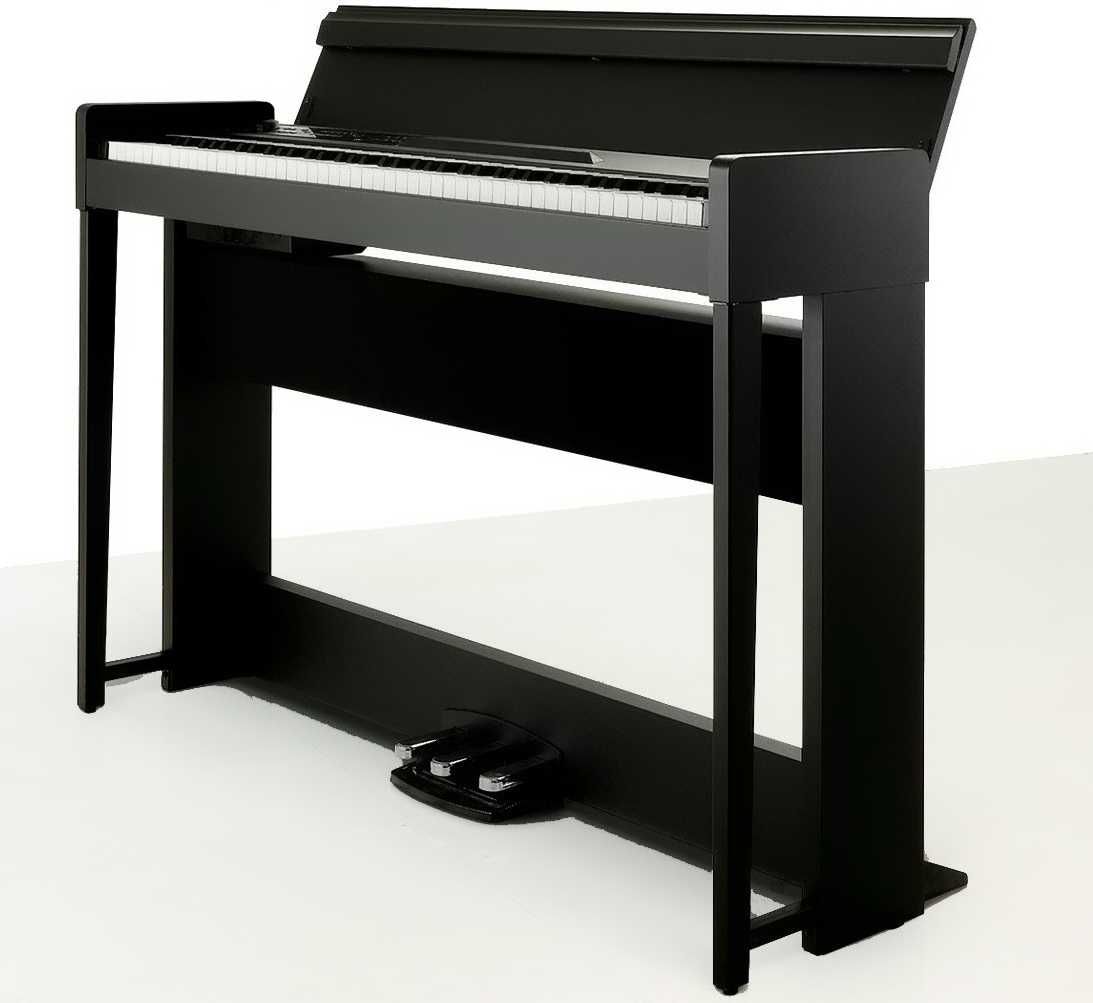 KORG C1 Air Czrne Pianino zamykane + Ławka Słuchawki Naklejki | Zestaw