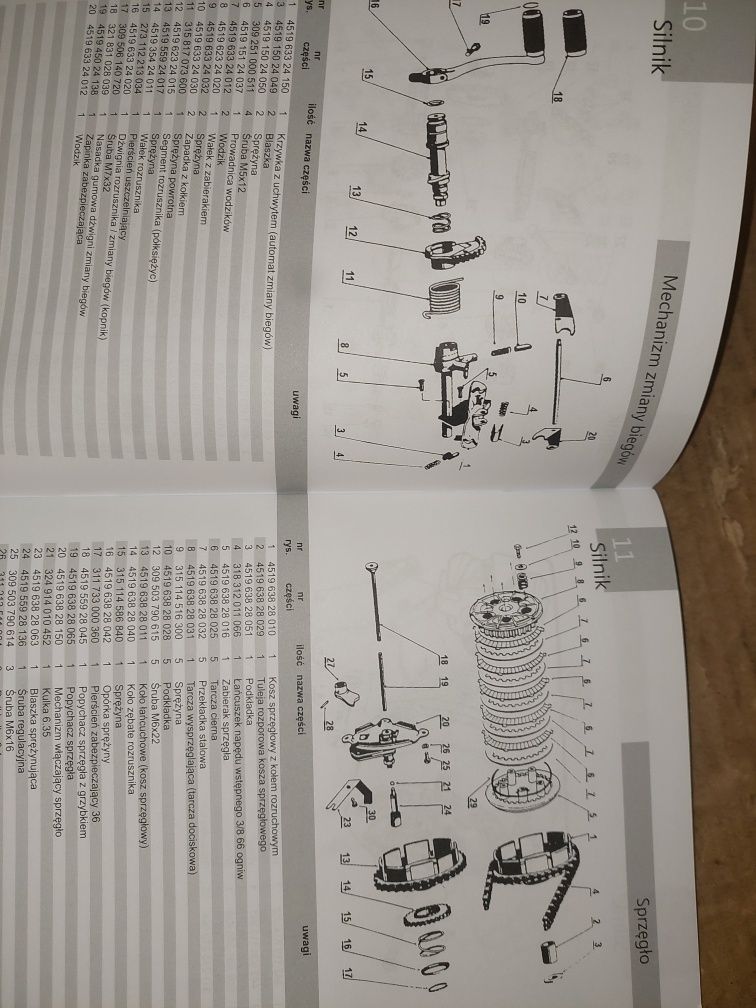 Nowa instrukcja obsługi katalog czesci jawa 350 ts silnik rama
