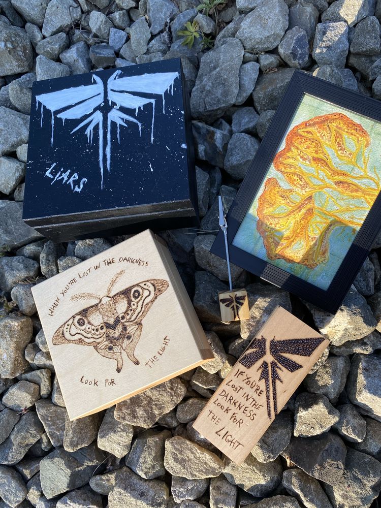 Skrzynka box the last of us handmade swietliki