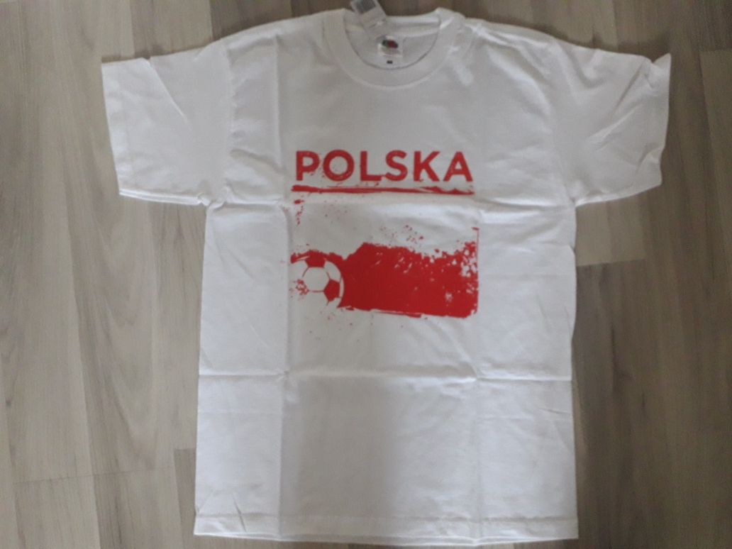 Nowa koszulka kibica Polska Fruit of the Loom roz S