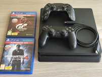 Playstation 4 slim + dwie gry