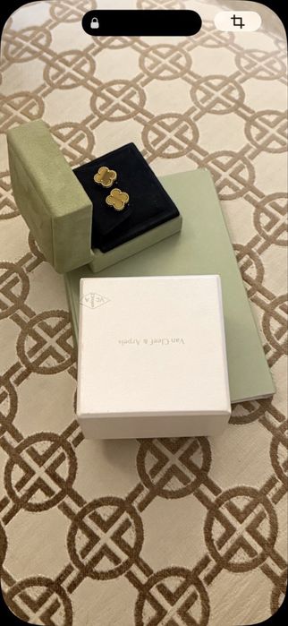 Серьги Van cleef & Aprels( оригинал, документы)