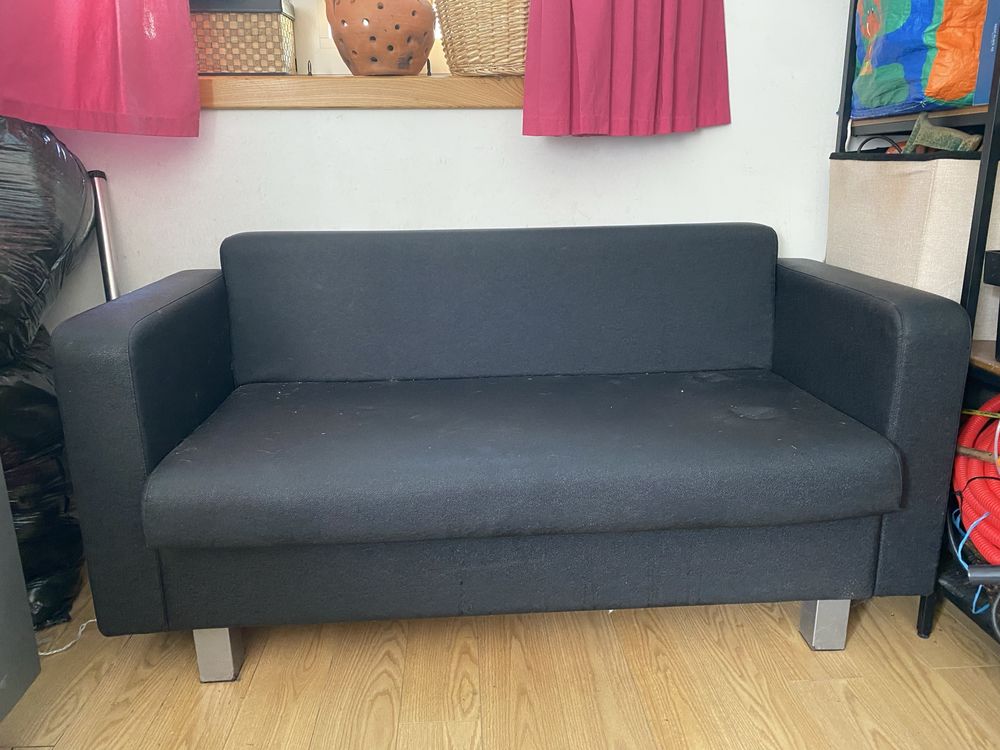 Sofa 2 lugares preto
