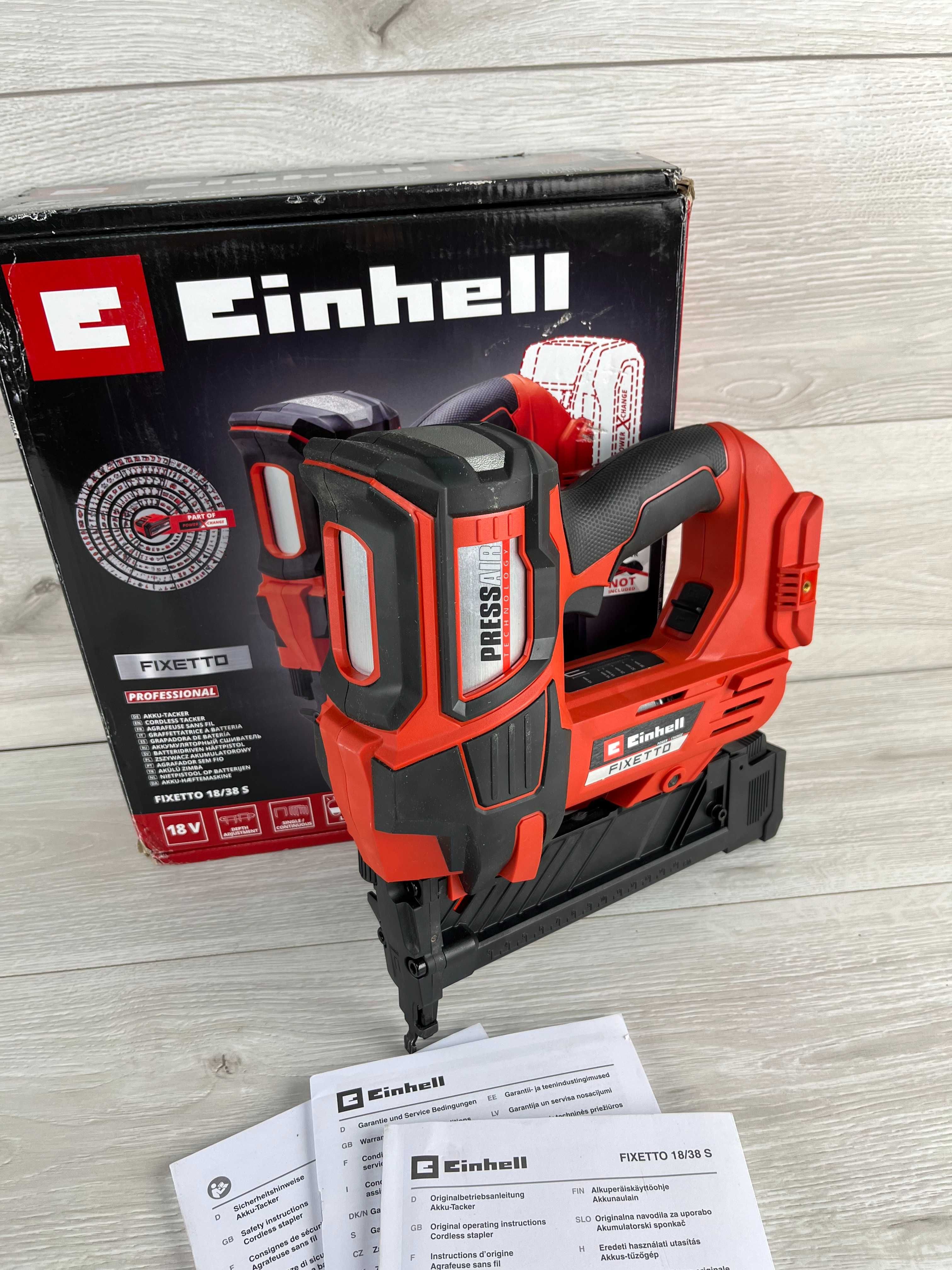 Степлер Einhell FIXETTO 18/36 N Red цвяхи бу без аку і зарядки