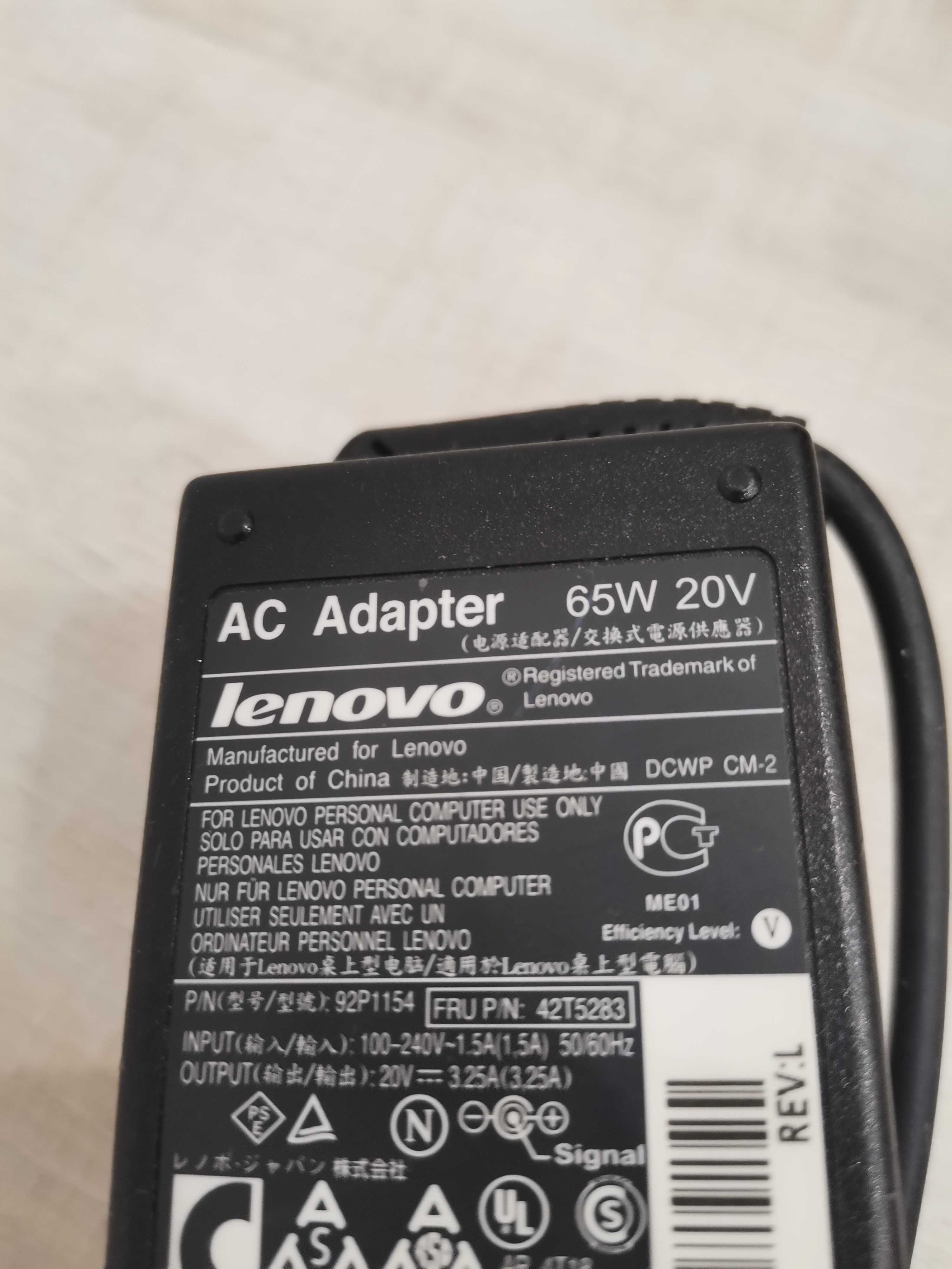 Carregador/Charger Portátil/Laptop Lenovo (DCWP CM-2) Original 65W 20V