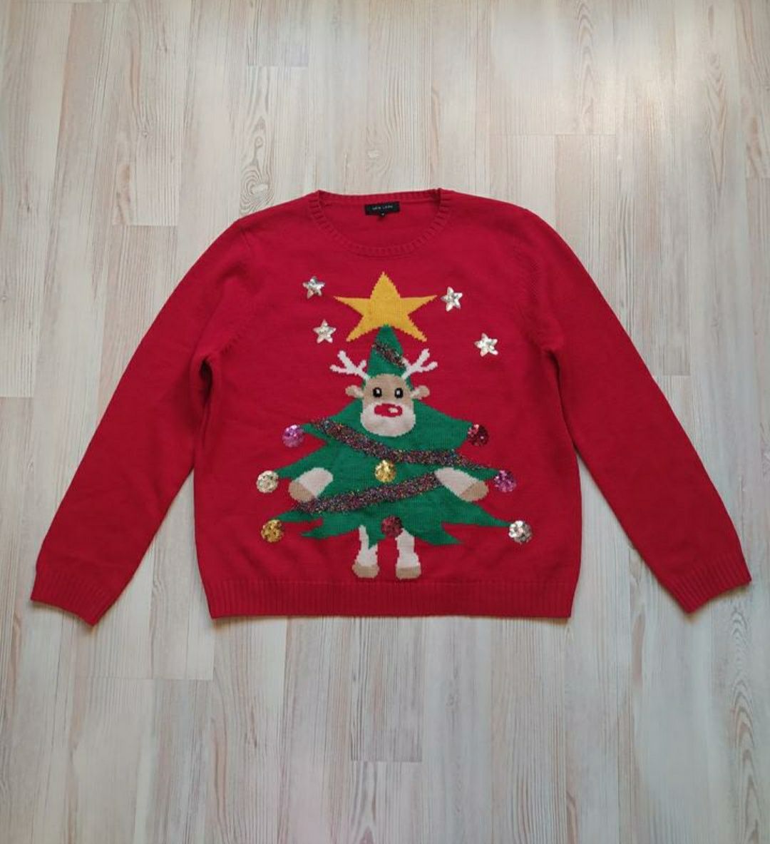новогодняя рождественская кофта свитшот свитер от New Look 18(46)