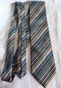 Брендова шовкова чоловіча краватка галстук мужской смужка HAWES&CURTIS