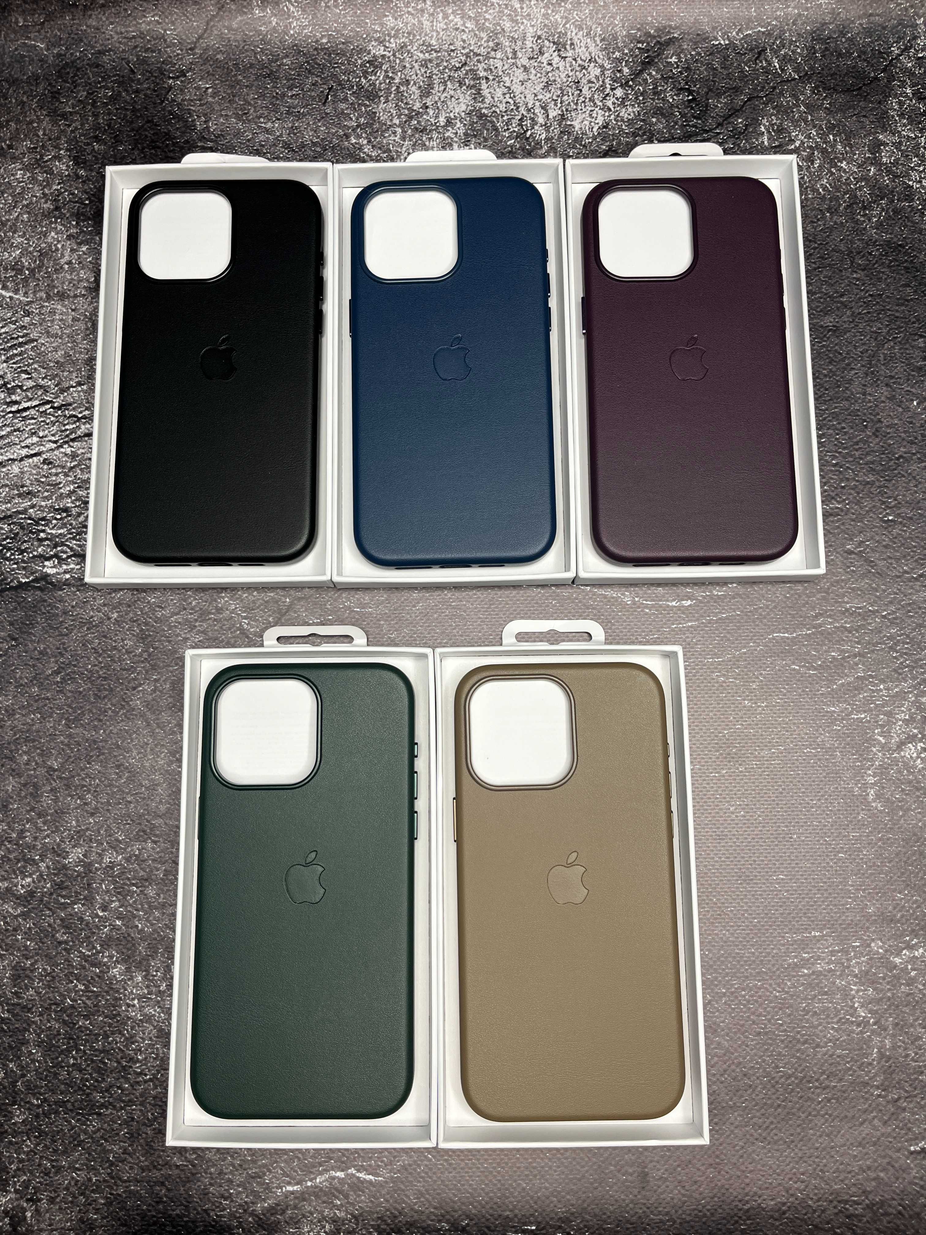 Чохол Leather Case MagSafe + Animation iPhone 15 Pro Max чехол айфон