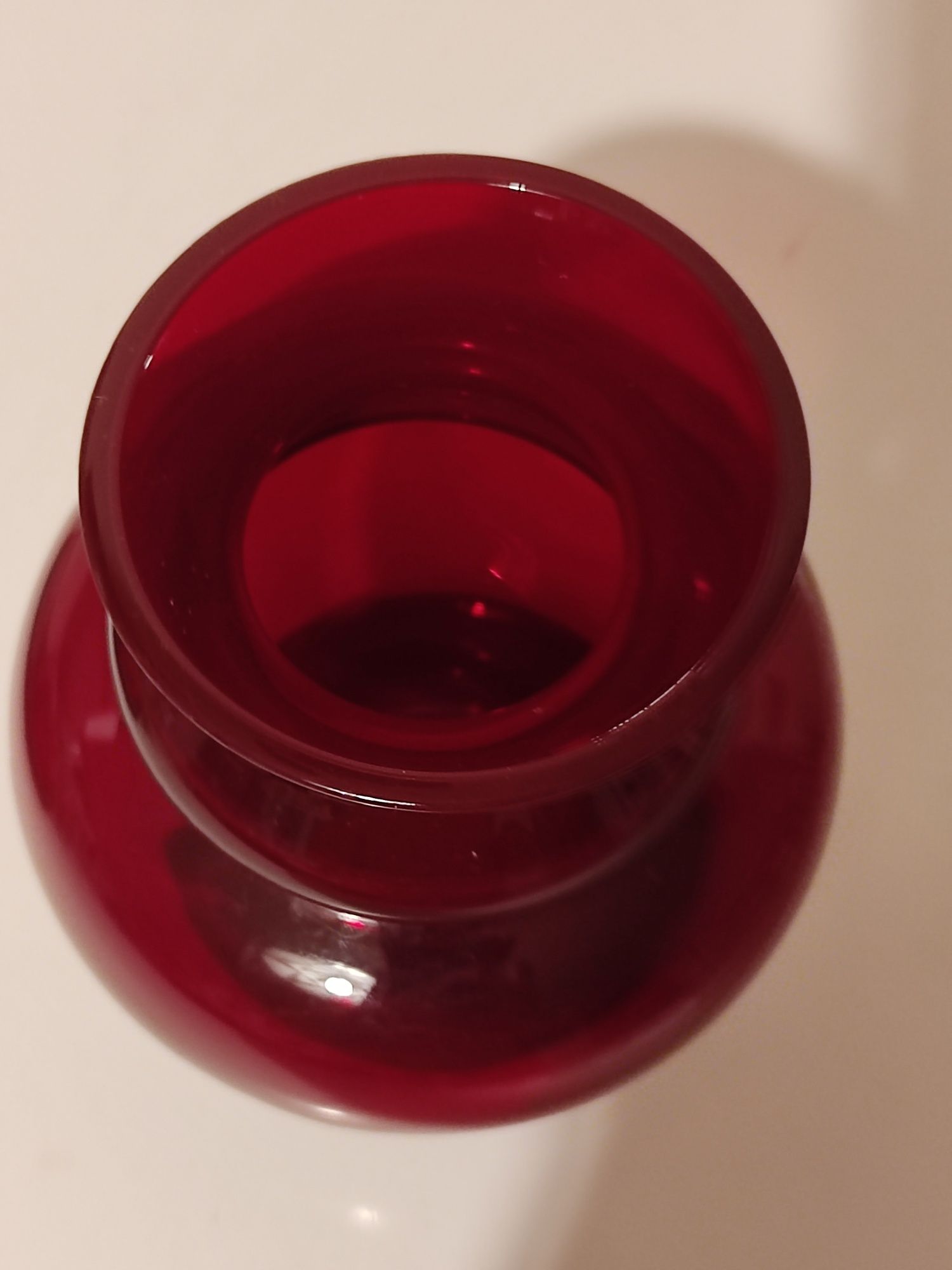 Rubinowy wazonik PRL Tarnowiec?