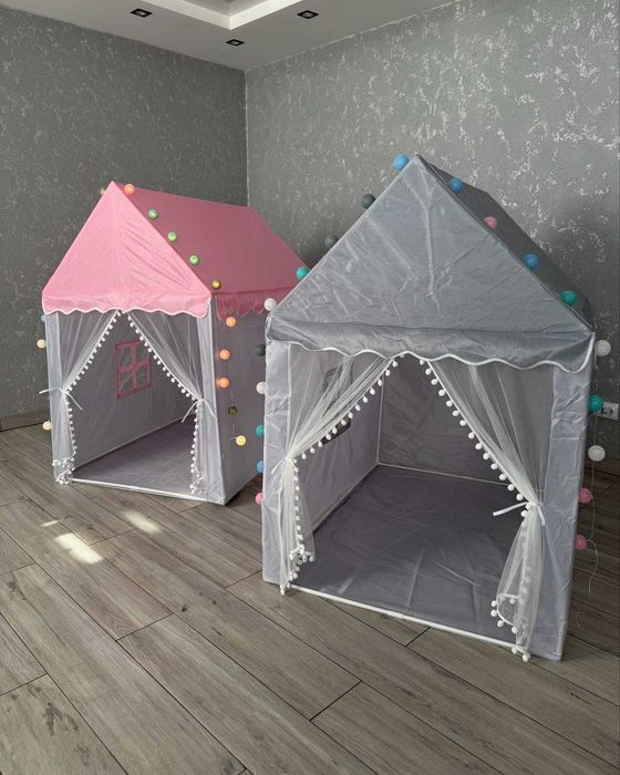 Дитяча палатка З ЛІХТАРИКАМИ Намет дитячий Дитячий будиночок Вігвам