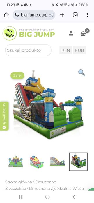 Dmuchańce, Animacje, zjezdzalnia