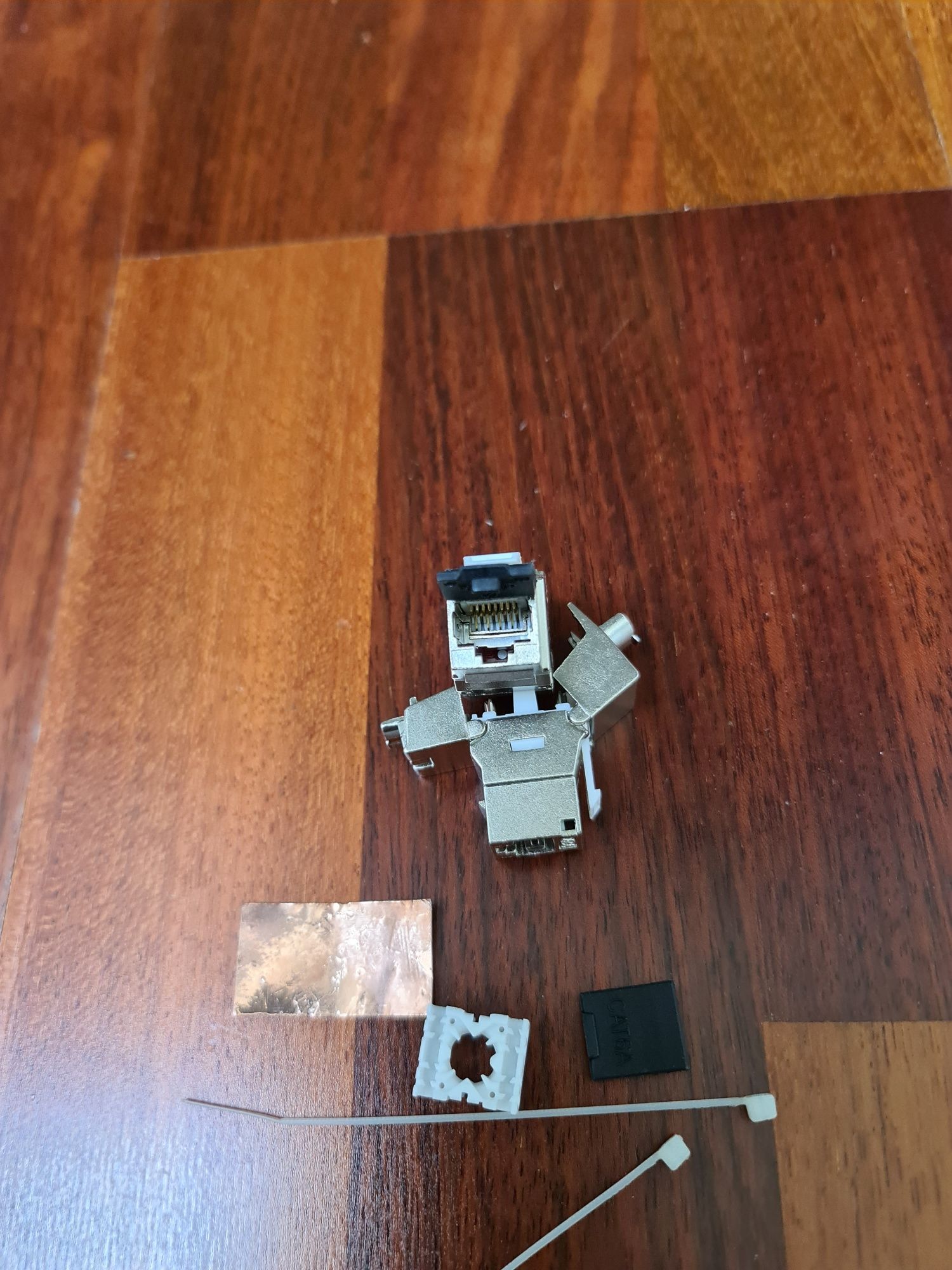 Moduł keystone RJ45 kat 6A gniazdko kabla internetowego