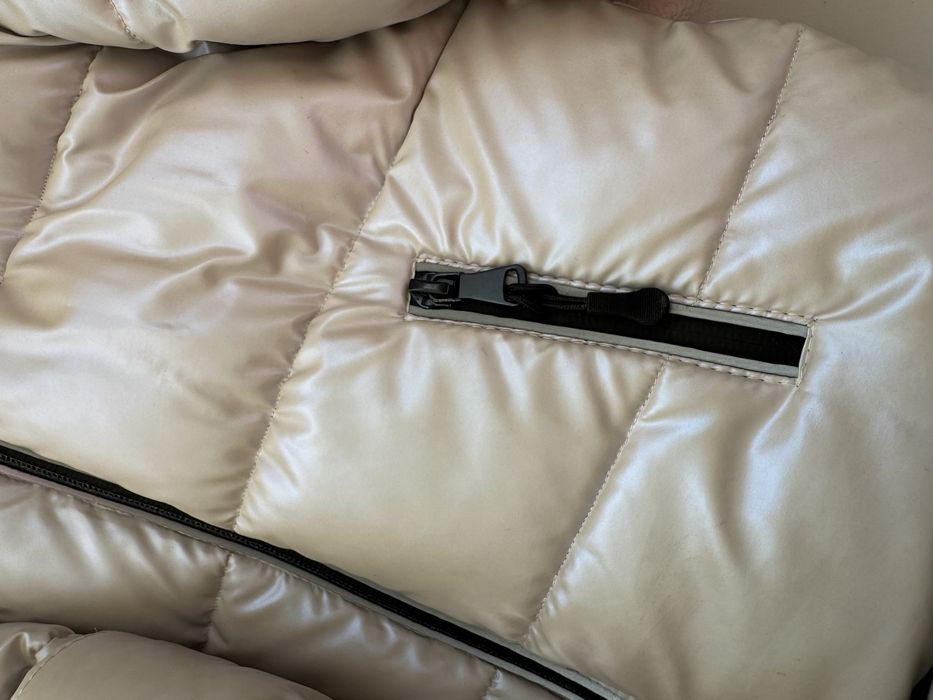 Классный зимний костюм Glamour kids, р. 92, с натуральным мехом