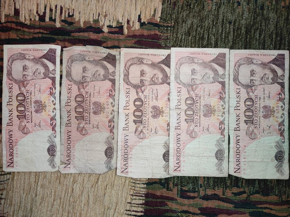 100 злотих 1988 року ( 4 шт)