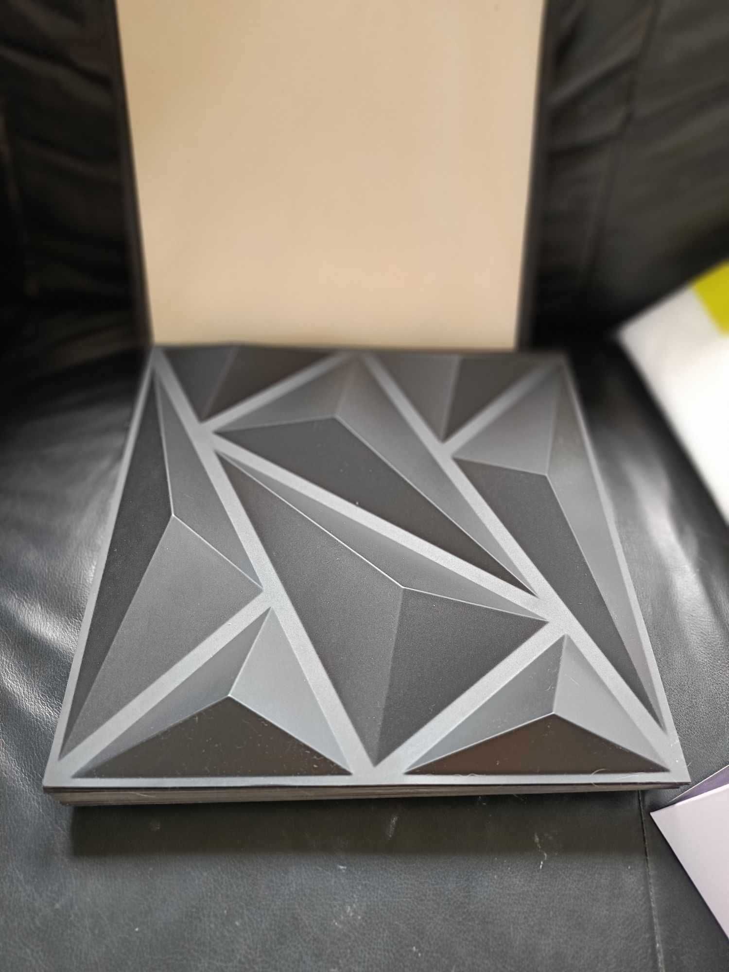 Panele Ścienne kasetony Dekoracyjne Geometryczne Czarne 3D 30x30 -20x