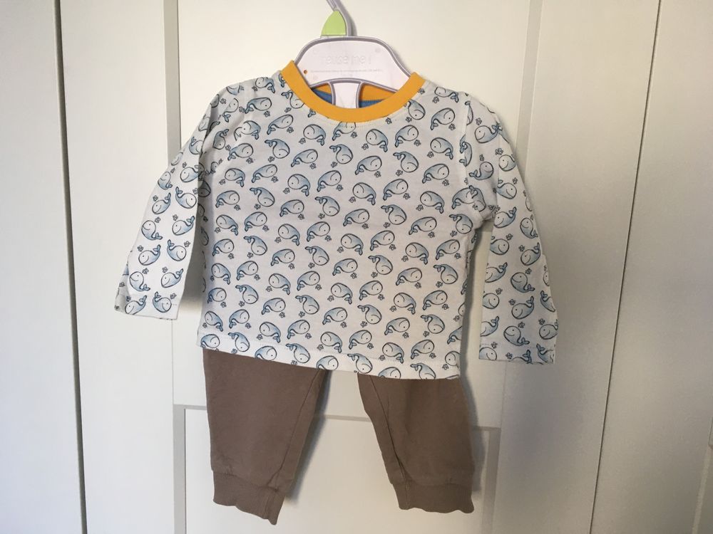 Komplet spodnie niemowlęce bluzka H&M 68