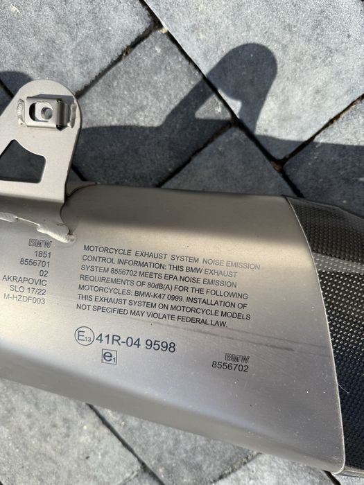 Bmw s1000r k47 wydech tłumik akrapovic
