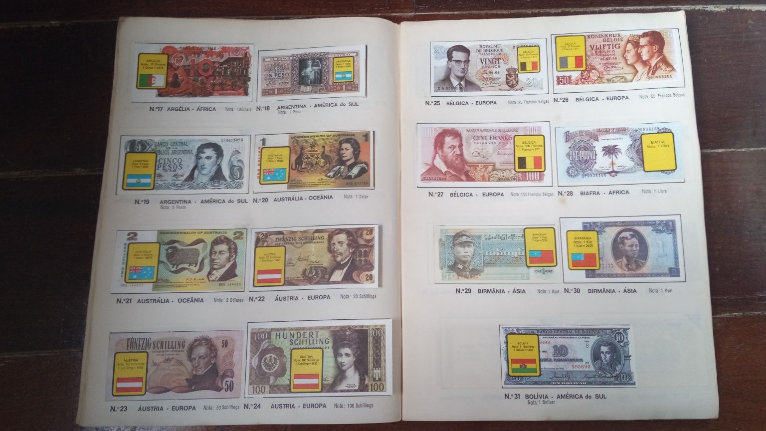 Coleção Notas de Banco de Todo o Mundo