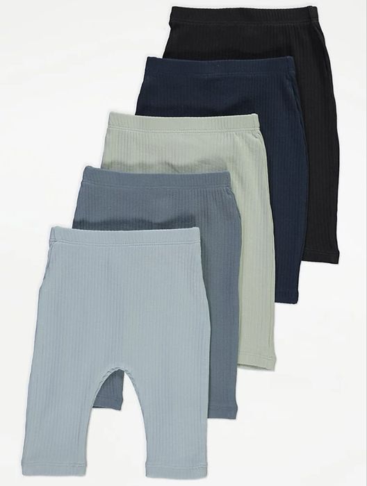 74 80 George 5pak legginsów prążkowane legginsy prążkowana bawełna