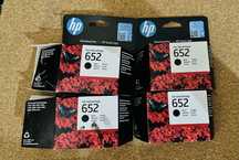 Tonery tusze cardrige HP 652 black czarne 4 szt