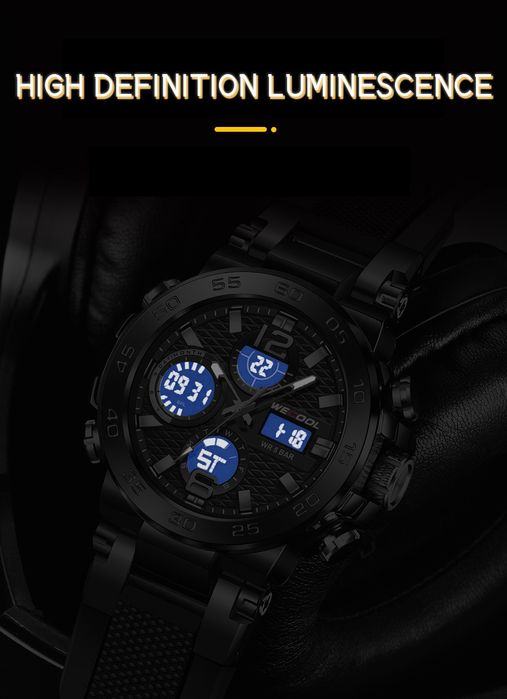 Годинник DualDisplay "WeeCool W-822" 5 bar (50 m)