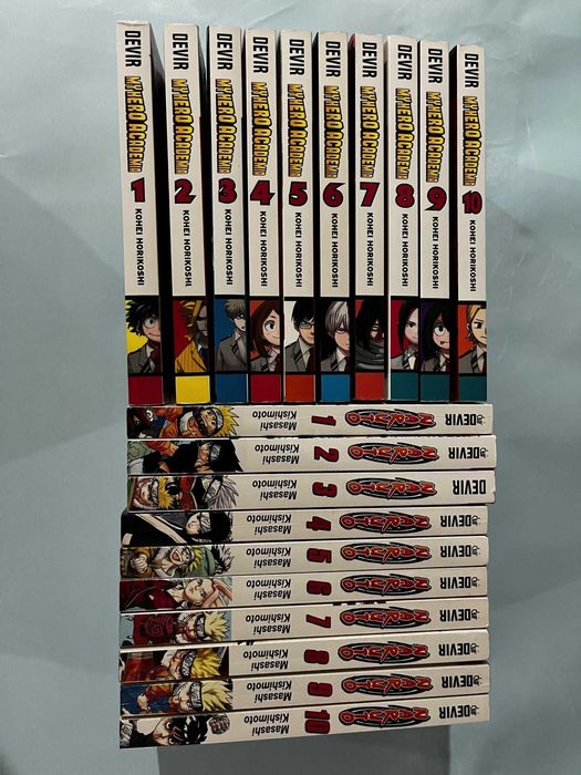 Mangás - Naruto e My Hero Academia