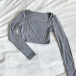 Blzuka na długi rękaw crop top Shein