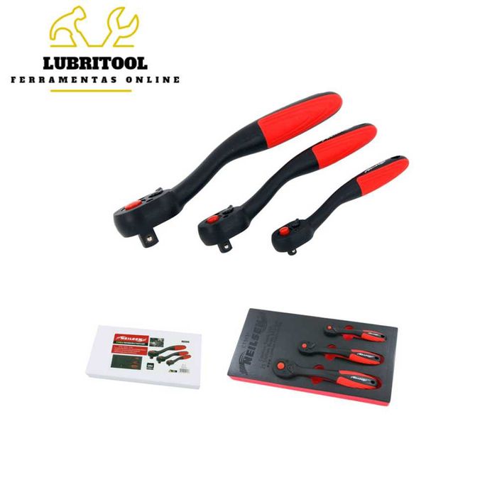 Jogo 3 Roquetes 72 Dentes 1/4" 3/8" 1/2" CT5131 | NOVOS