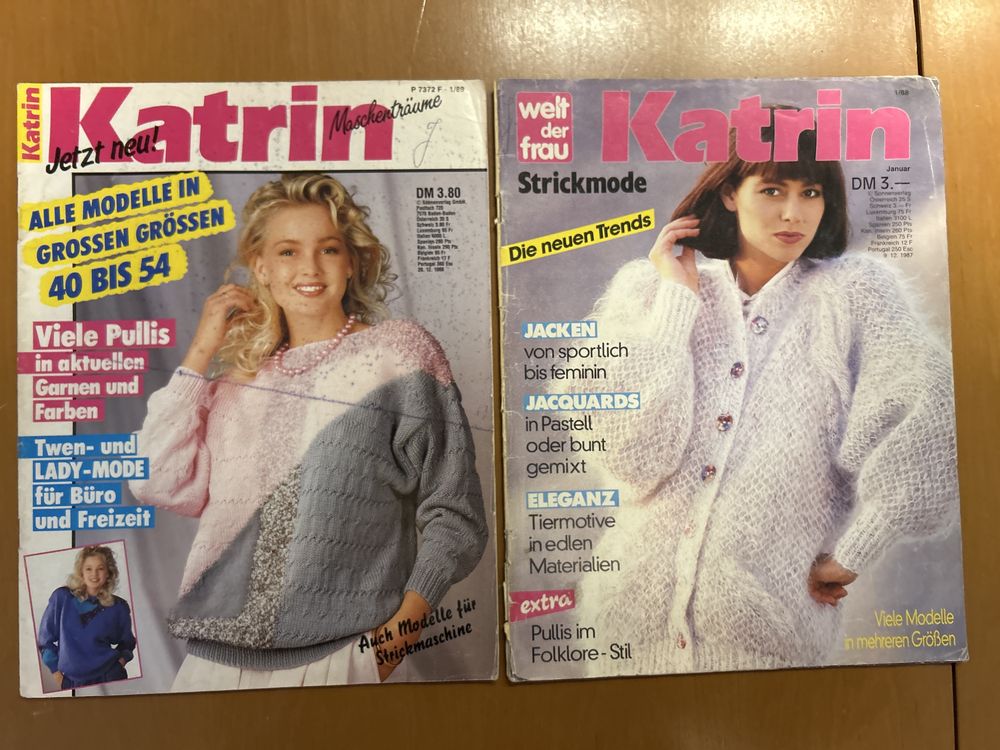 Katrin robótki na drutach 2 numery z 1988 i 1989 roku