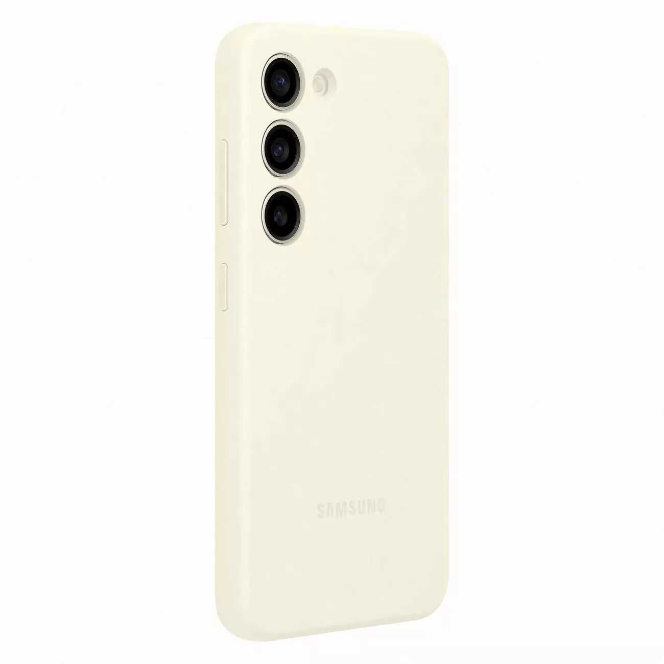 silikonowe etui Samsung Silicone Case cream kremowe do Galaxy S23