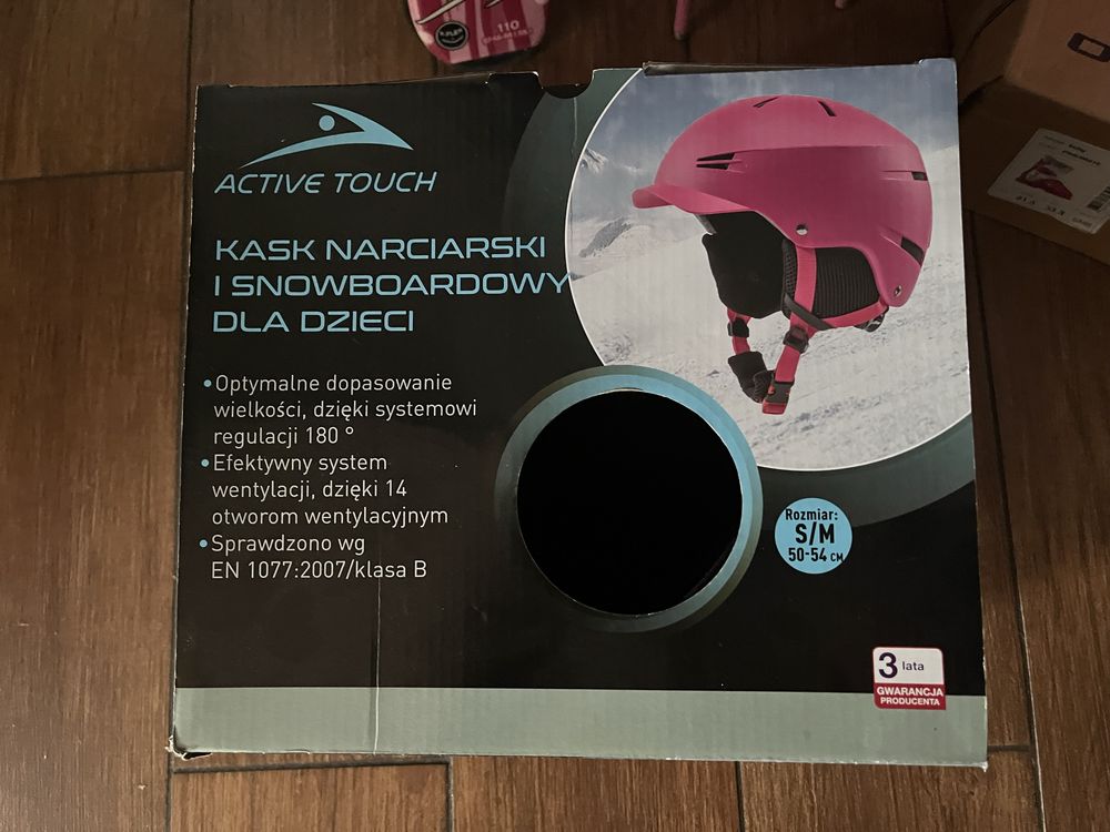 Nowy kask narciarski active rozmiar s/m 50-54cm