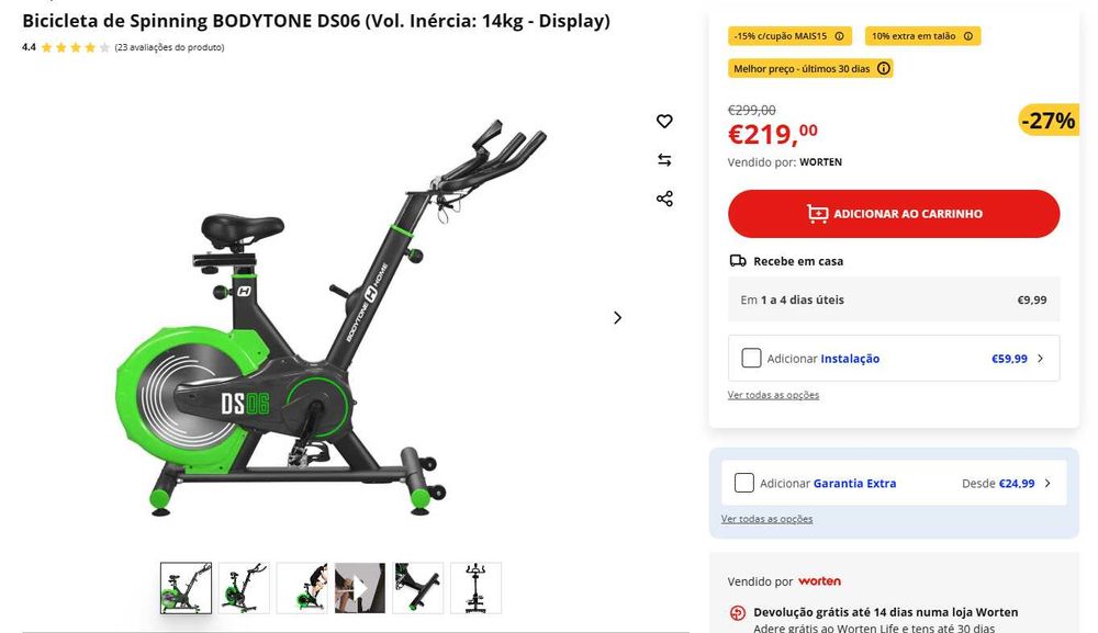 Bicicleta de Interior Bodytone ds06