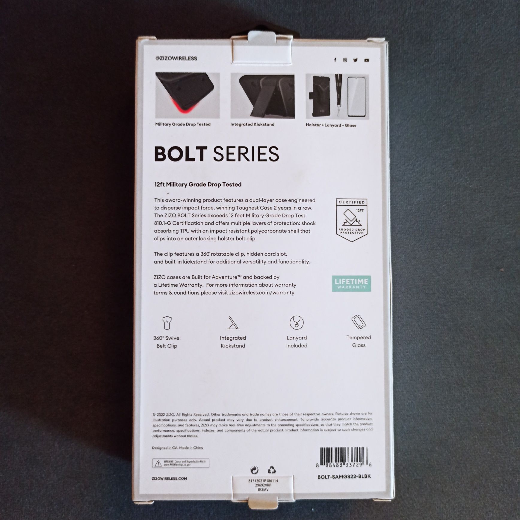 Etui Samsung Galaxy S22 + szkło hartowane + uchwyt