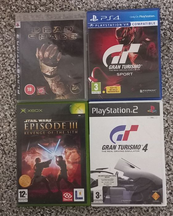 Conjunto de 4 jogos Playstation 2/3/4/Xbox